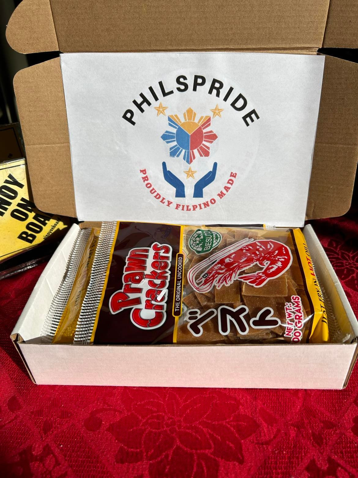 Philippines Besuto Prawn Bundle.Filipino prawn Chicharon (4) packs in a box, Ready & quick to cook. All time favorite chicharon crackers.