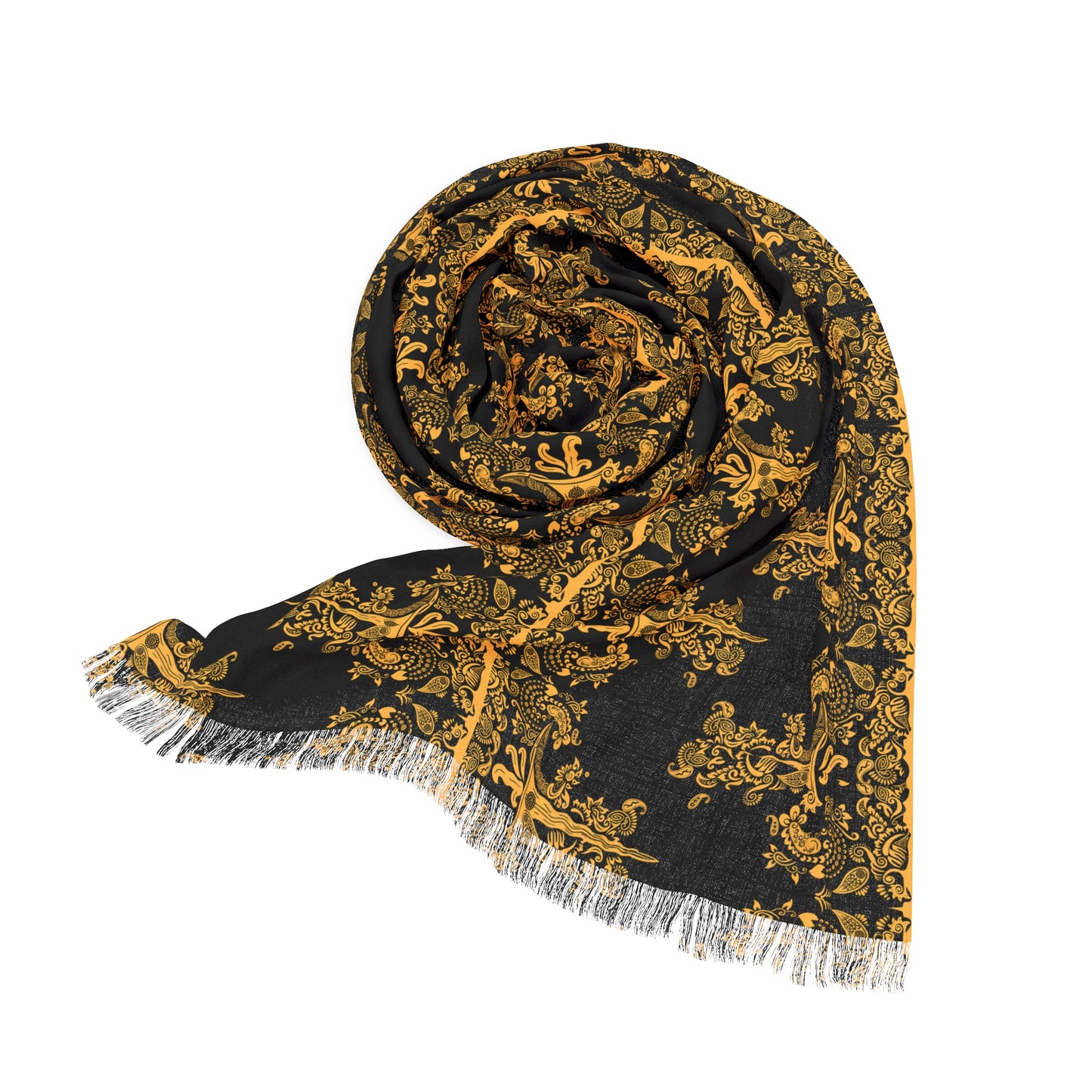 Philippines Filipino Batik inspired Light Scarf | Mindanao batik inspired Crisply PRINTED One sided scarf