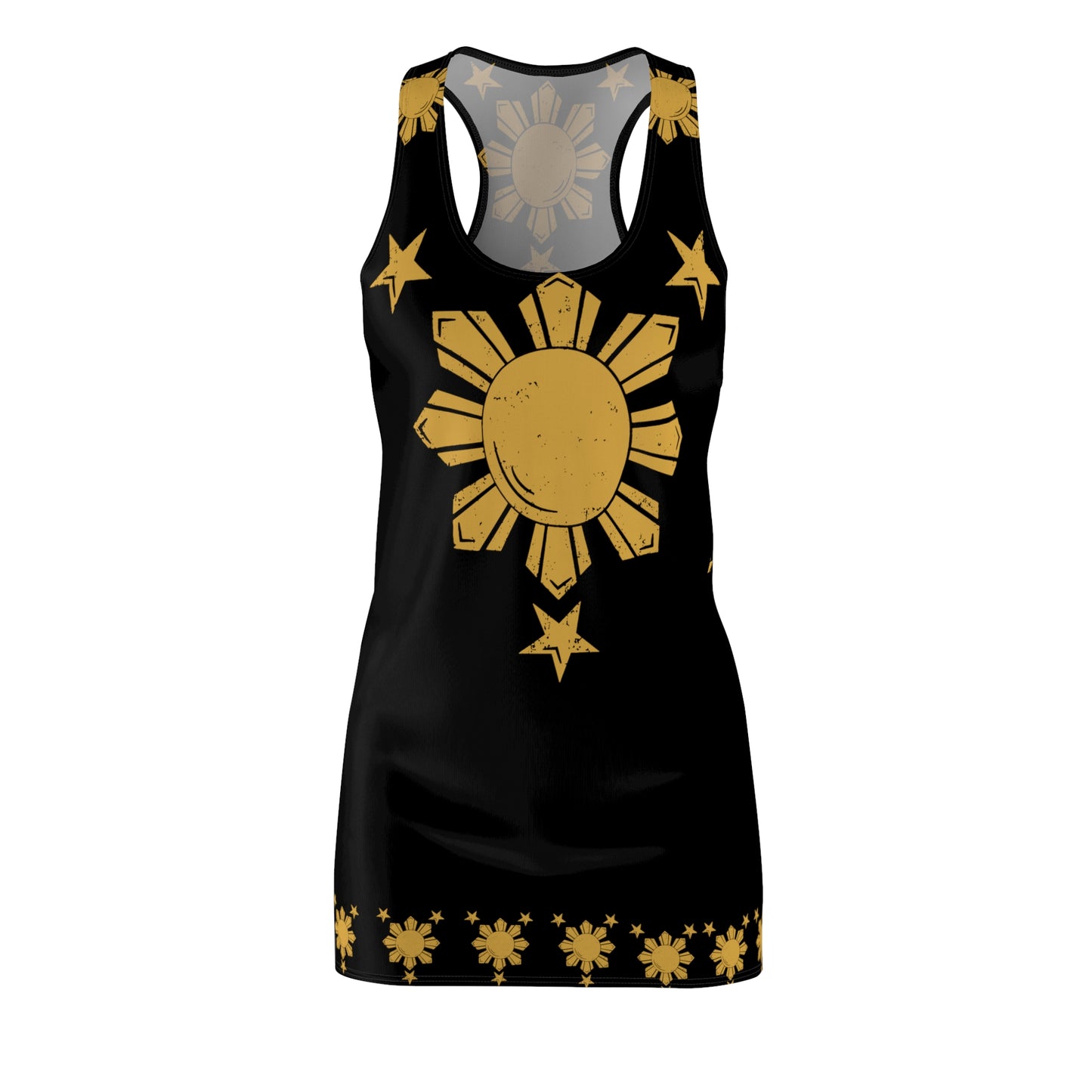 Philippines Filipino Three Stars & Sun Racerback Dress | Multi Cultural dress | Philippine Independence Day Attire| Summer dress