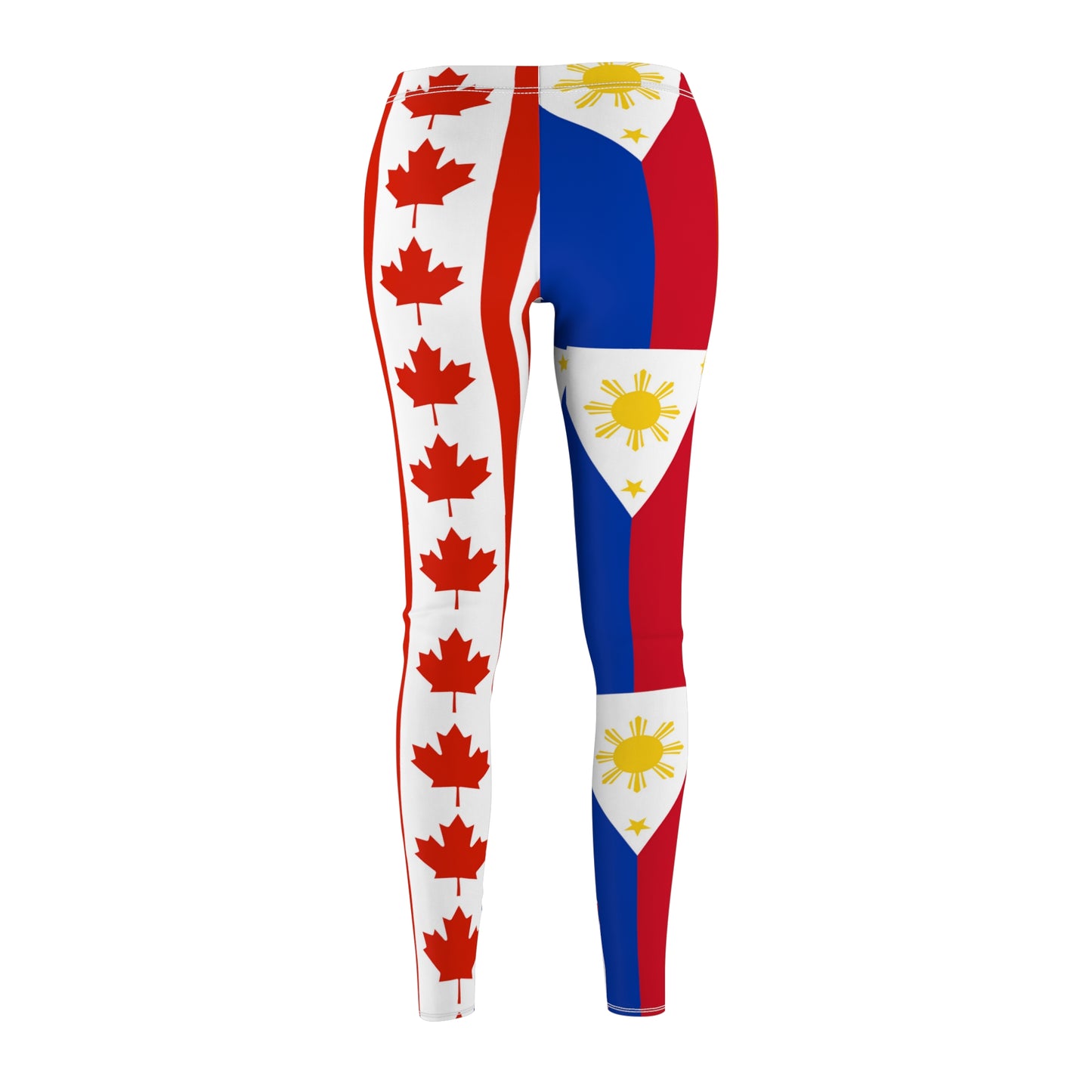 Philippines Canada Mixed Flag Women's Casual Leggings