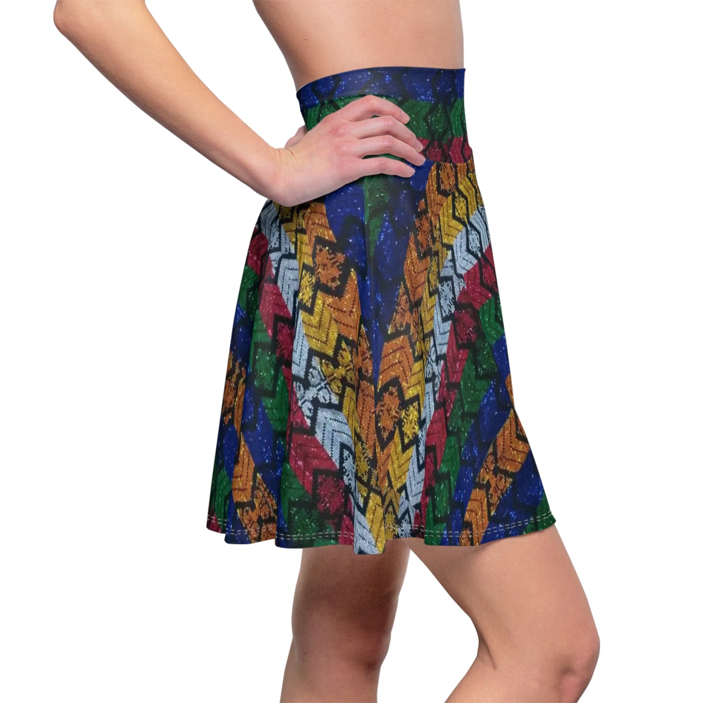 Philippines Crisply PRINTED Batik Raimbow Inspired Skater Skirt | Muliti cultural Philippine Filipino Attire | Independence Day |