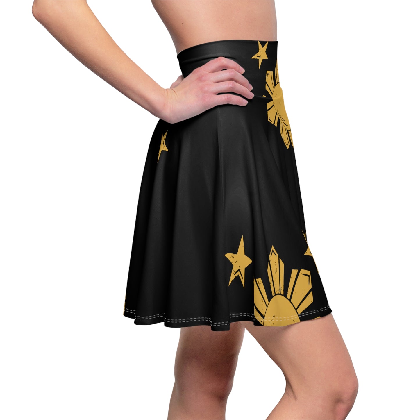 Philippines Filipino Sun & Star Women's Skater Skirt | Muliti cultural Philippine Filipino Attire | Independence Day Celebration Attire
