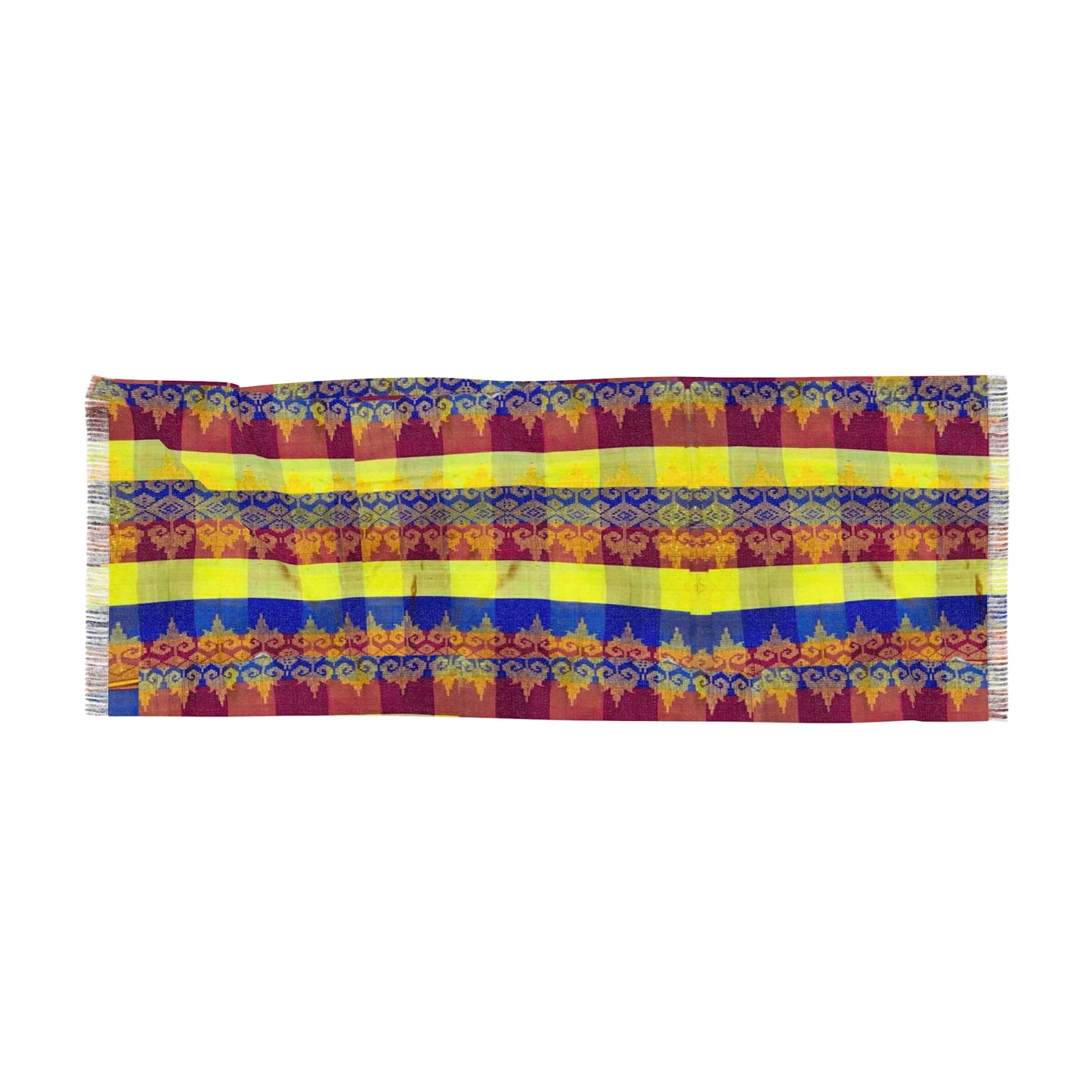 Philippines Filipino Batik inspired Light Scarf | Mindanao batik inspired Crisply PRINTED One sided scarf