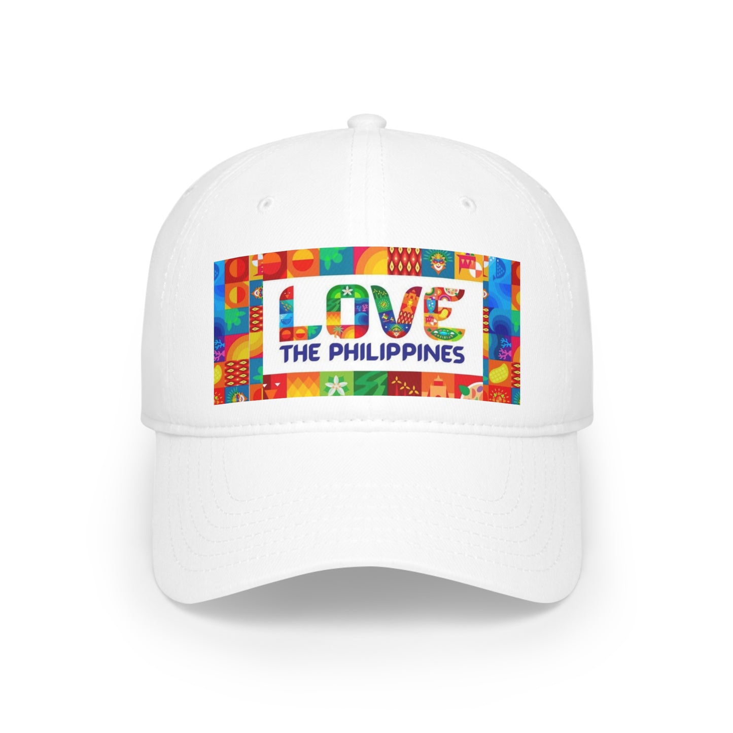 Philippines Filipino " Love the Philippines " Low Profile Baseball Cap Filipino Love the Philippines Baseball Cap | Crisply Printed