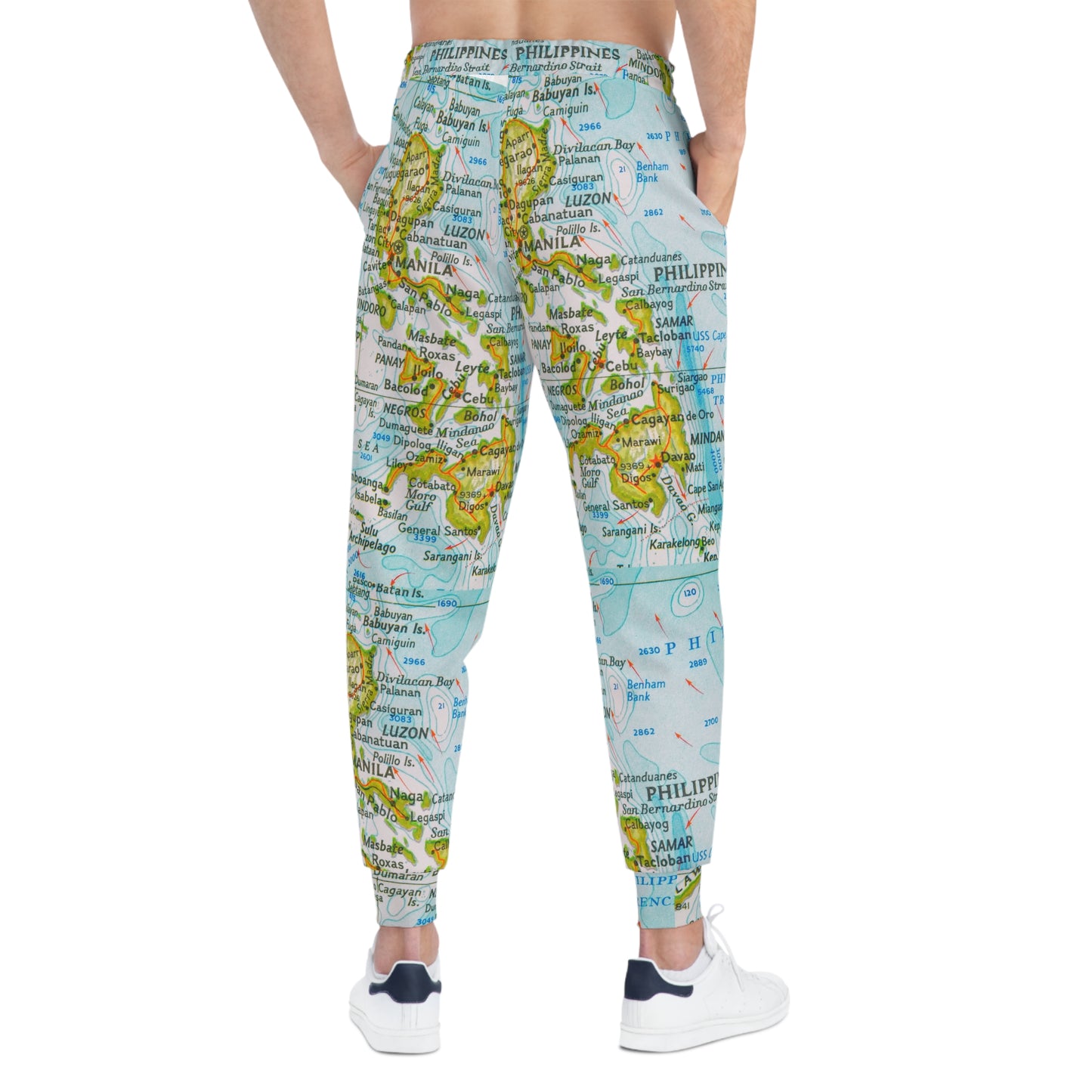 Philippine Map Inspired Athletic Joggers | Multi Cultural Filipino Clothing | Philippine Independence Day Attire.