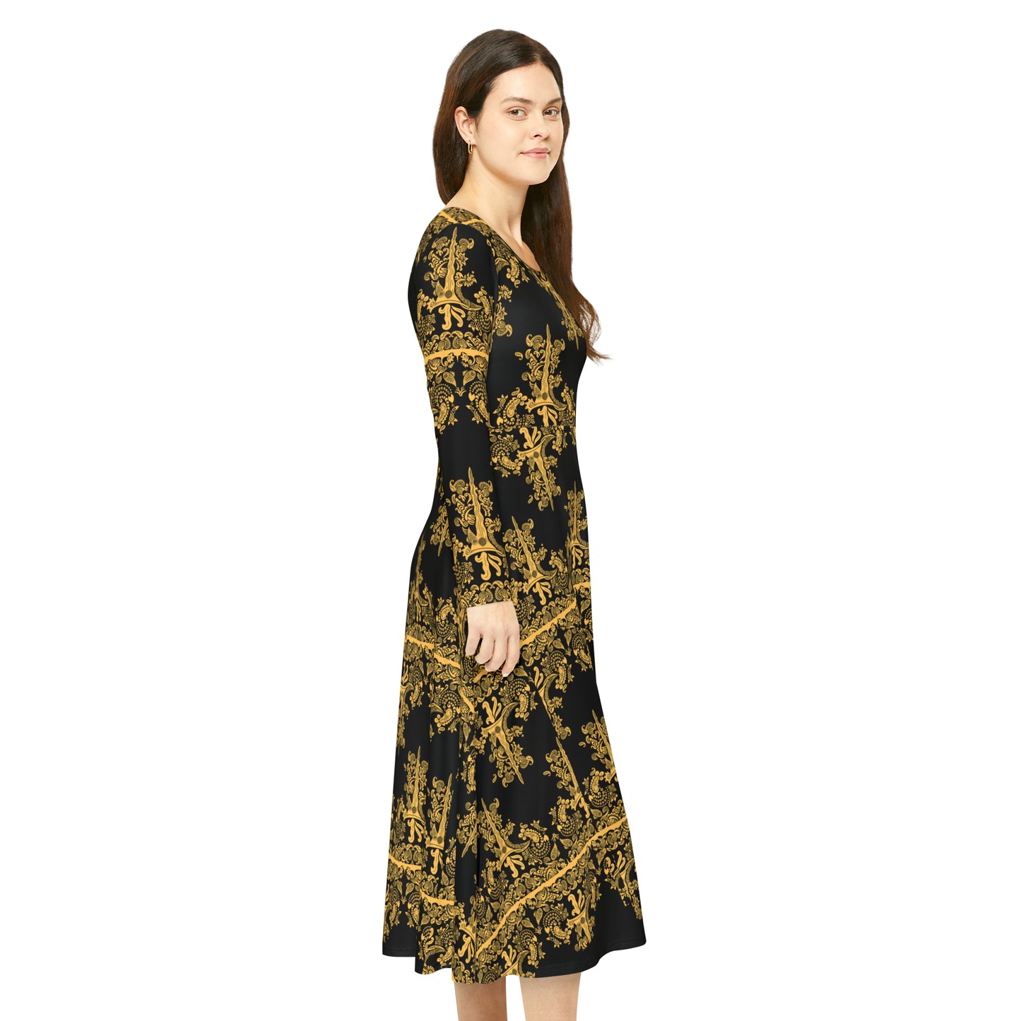 Philippines Filipino Mindanao BAtik inspired Crisply PRINTED Women's Long SleeveDress | | Multi Cultural attire | Philippine Parade