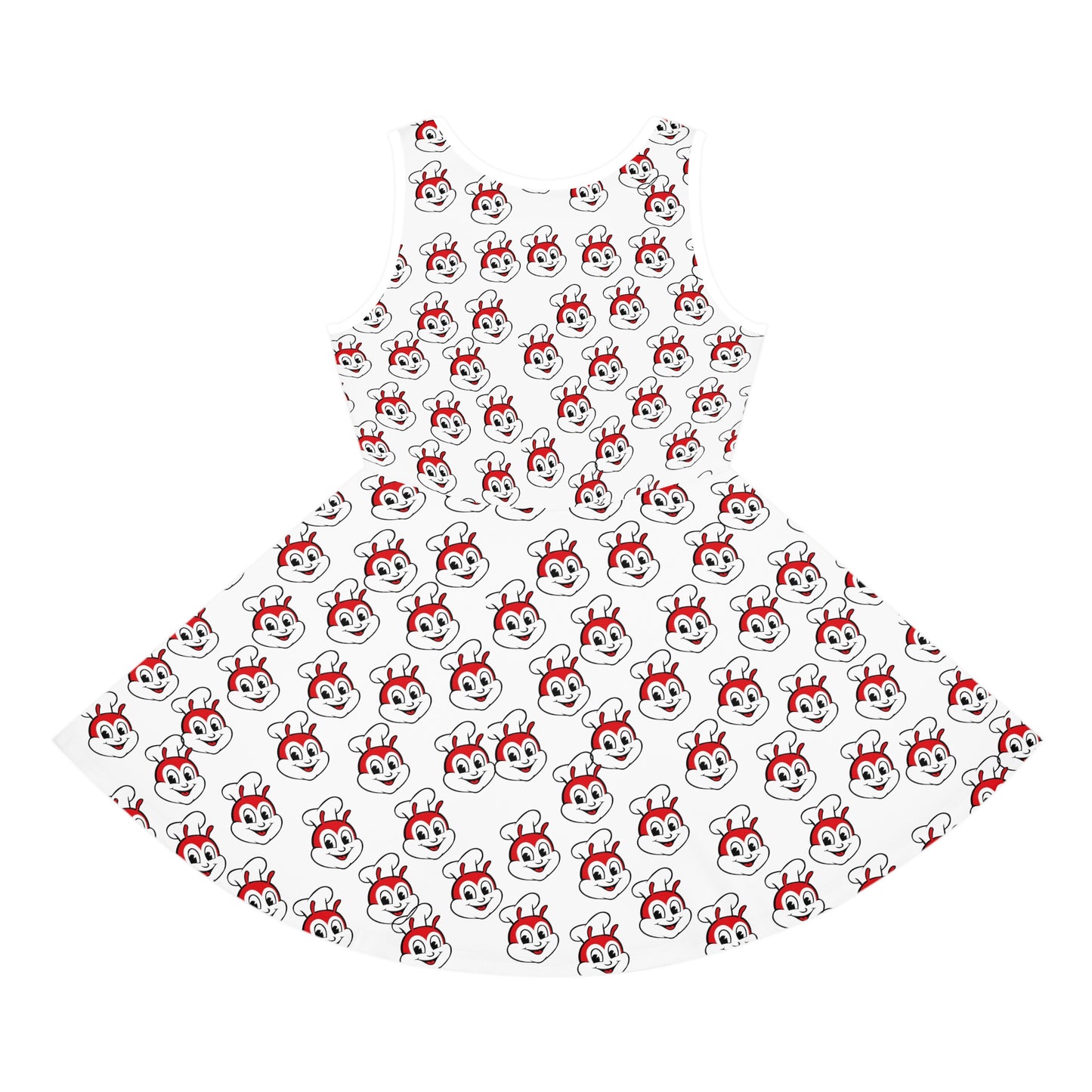 Philippines Filipino Jollibee Girls' Sleeveless Sundress| Kids Jollibee Dress | Unique Filipino gift idea for girls