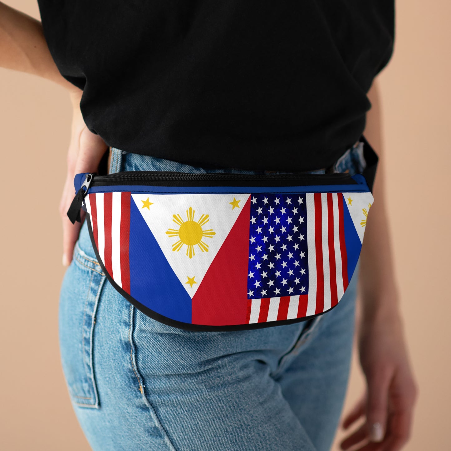Copy of Philippines - USA Mixed Flag Fanny Pack | Philam friendship day | 4th of July fanny pack