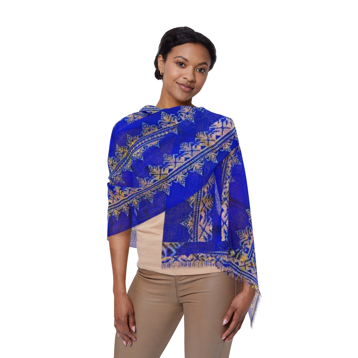 Philippines Filipino Batik inspired Light Scarf | Mindanao batik inspired Crisply PRINTED One sided scarf