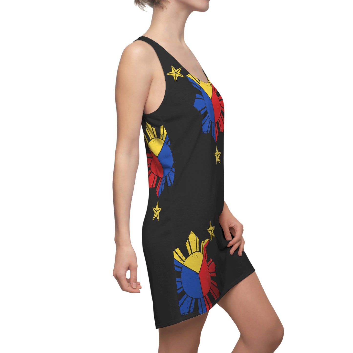 Philippines Filipino Sun Star & Flag Inspired Racerback Dress | Multi Cultural dress | Philippine Independence Day Attire