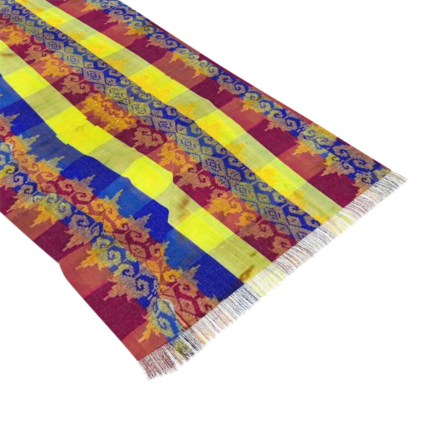 Philippines Filipino Batik inspired Light Scarf | Mindanao batik inspired Crisply PRINTED One sided scarf