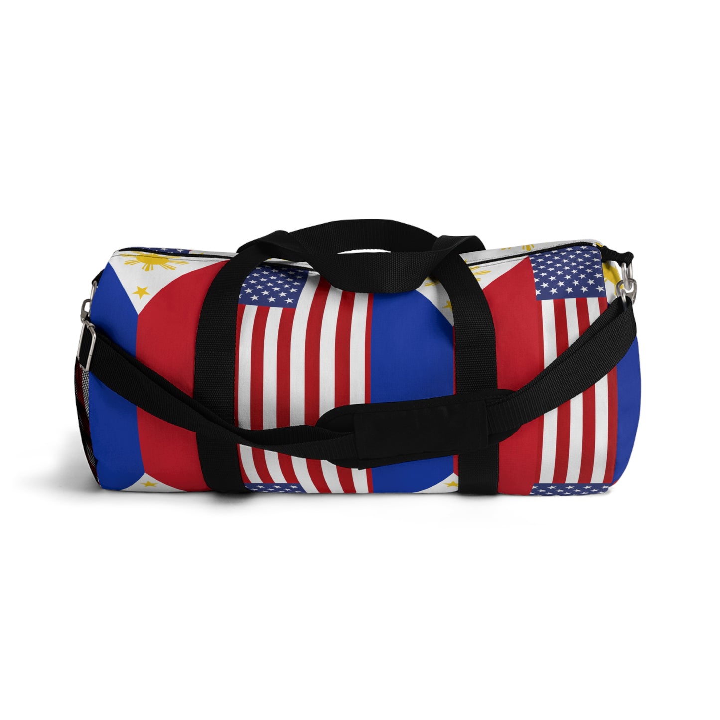 Philippines USA Mixed Flag Duffek BagDuffel bag | Crisply Printed Philippines USA Mixed Flag bag | Filipino Summer travel bag