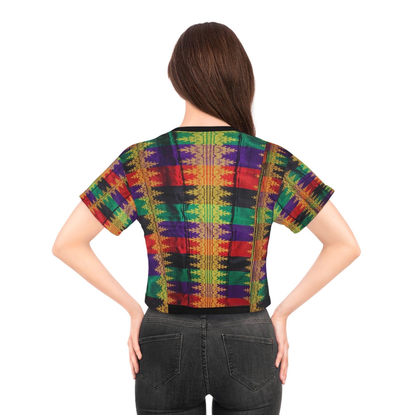 Philippines Filipino Batik Inspired Crisply PRINTED Crop Tee (AOP)