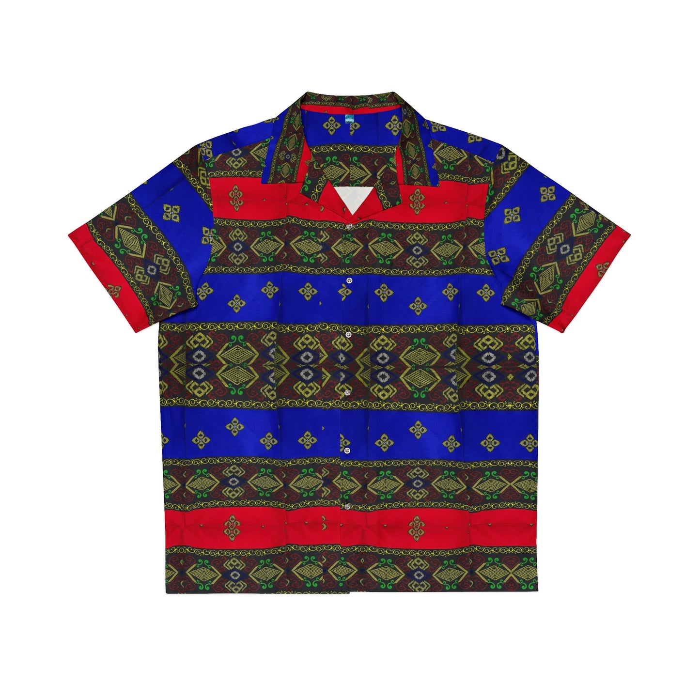Phiippines Filipino Batik Inspired Men's Hawaiian Shirt |Mindanao batik Hawaiaan Polo Shirt