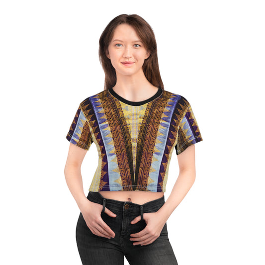 Philippines Filipino Mindanao batik Inspired Crop top tee for ladies.