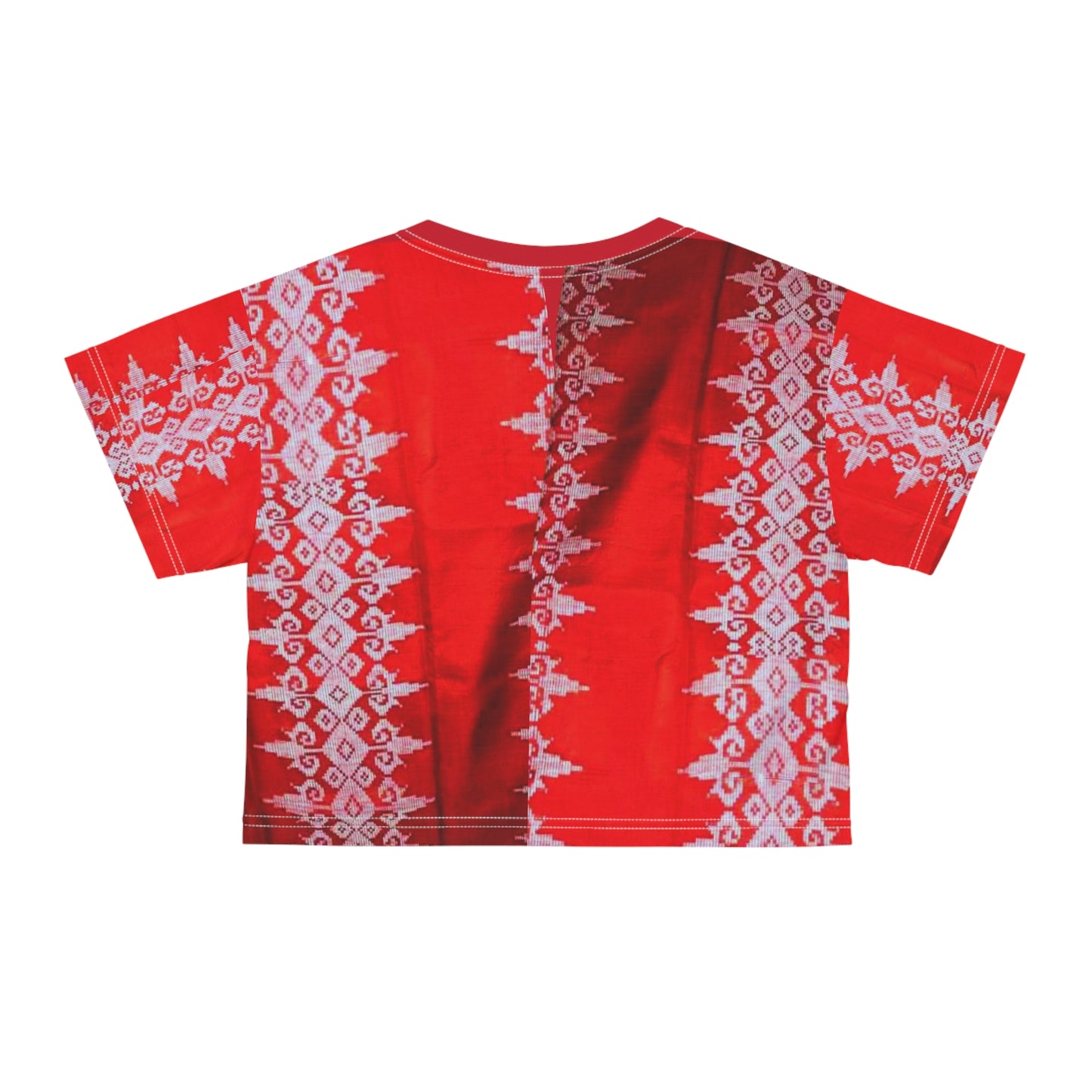 Philippines Filipino Midanao BAtik inspired top tee for ladies. crisply Printed Red Philippine Womens Shirt