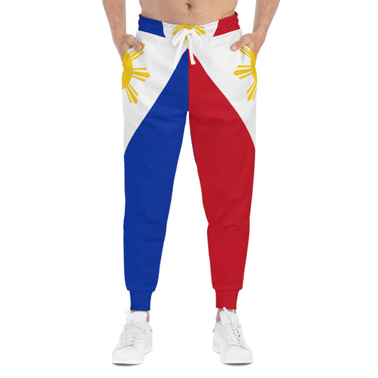 Philippines Filipino Flag Inspired Athletic Joggers | Multi Cultural Filipino Clothing | Philippine Independence Day Attire.