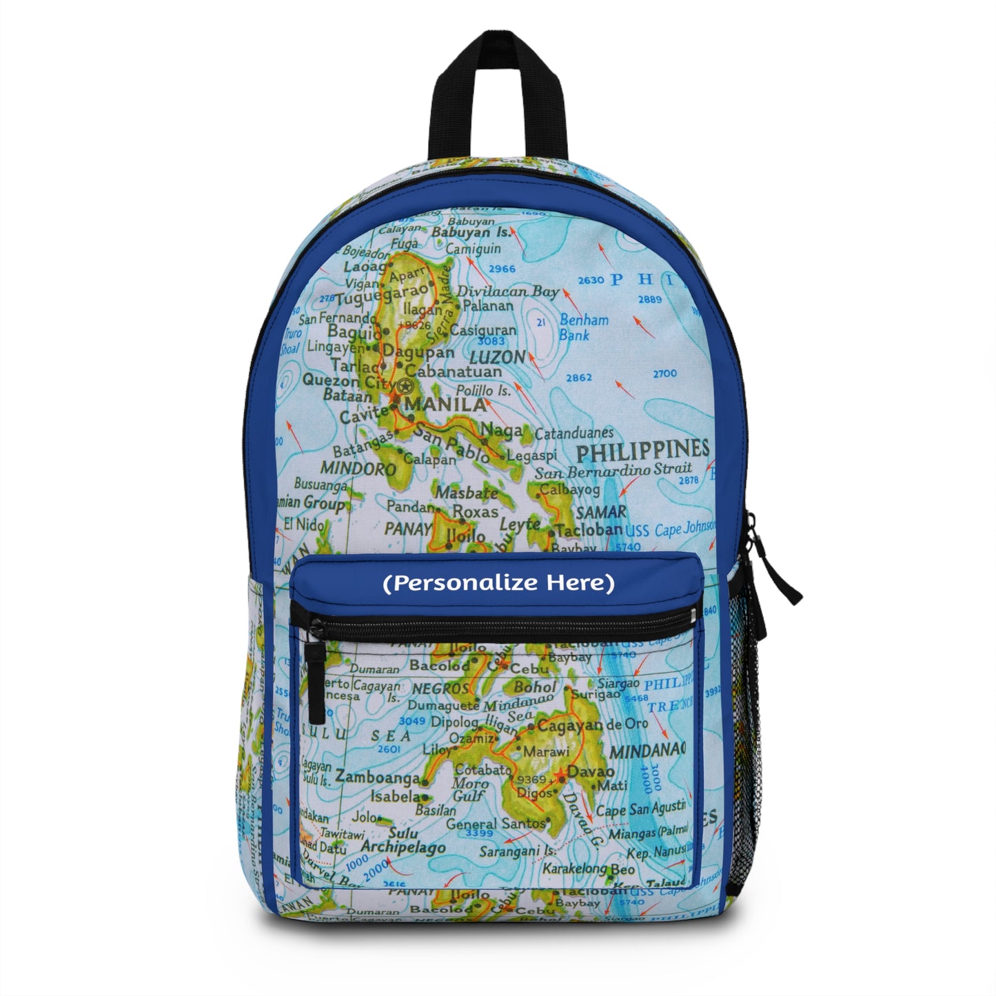 Personalized Philippine Map Backpack | Filipino Map Bag | Crisply Printed Durable backpack |