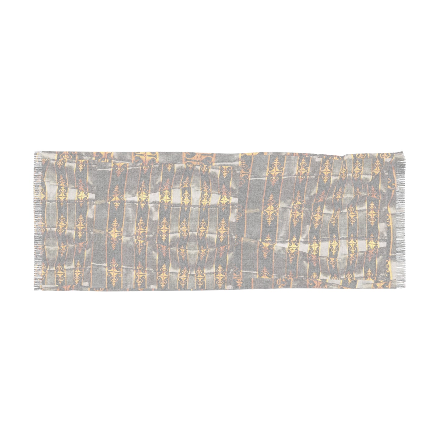 Philippine Filipino Batik Inspired Light Scarf | Mindanao Batik Inspired Crisply PRINTED light scarf