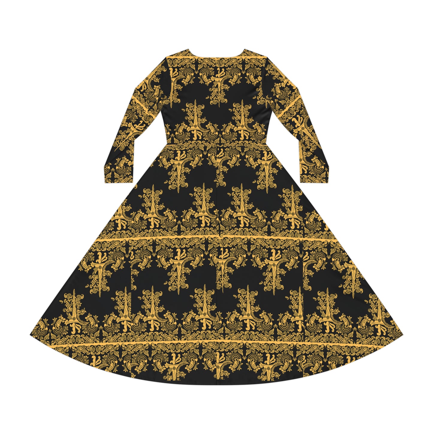 Philippines Filipino Mindanao BAtik inspired Crisply PRINTED Women's Long SleeveDress | | Multi Cultural attire | Philippine Parade