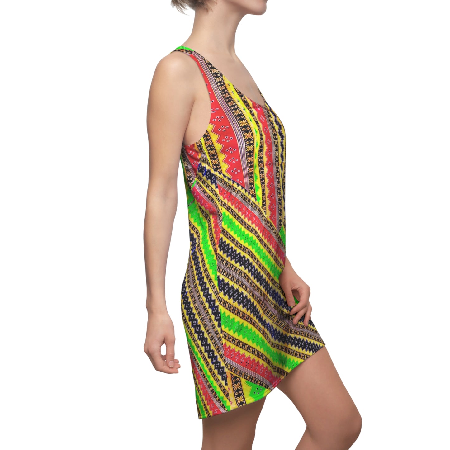 PHilippines Filipino Batik inspired Summer Dress | Filipino Women's Cut & Sew Racerback Dress | Crisply Printed