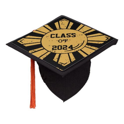 Philippine Flag Inspired Class of 2024 Graduation Hat Topper