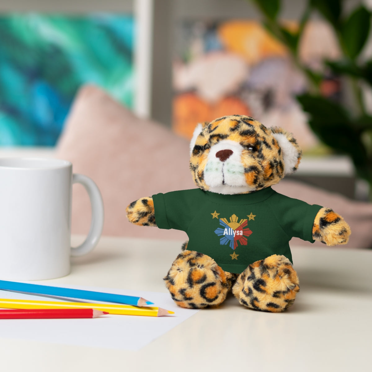 Personalized Filipino Stuffed Animal Toy with Tee | Philippine Star and Sun | Gift for kids and adults | Holiday Gifting idea