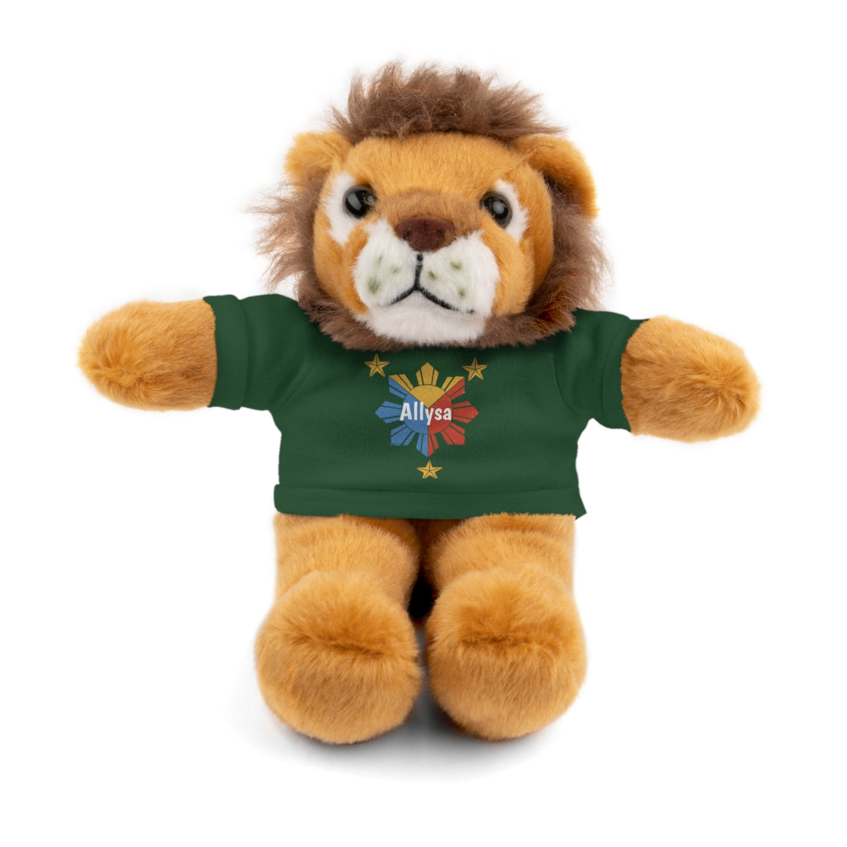 Personalized Filipino Stuffed Animal Toy with Tee | Philippine Star and Sun | Gift for kids and adults | Holiday Gifting idea