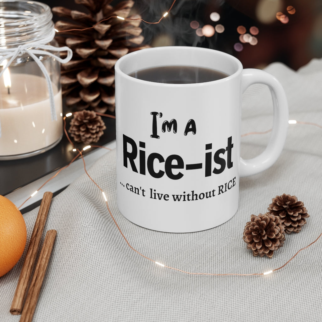 Rice-ist Mug, Filipino Funny Mug, Funny Asian mug, Philippine mug, Filipino gift idea. Mug 11oz