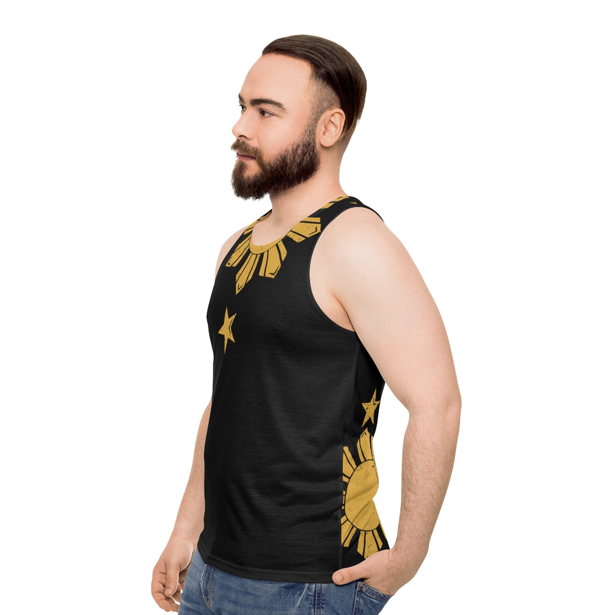Philippines Sun and Star Unisex Tank Top | Filipino Summer Tank Top | Sun necklace theme
