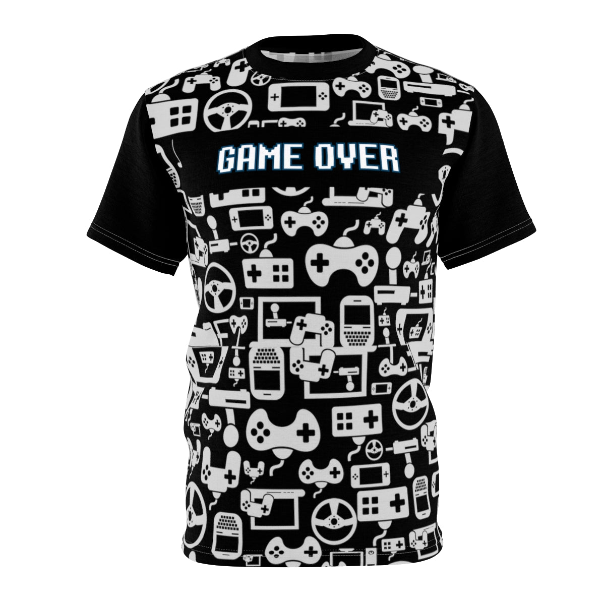 Gamers T Shirt | Fathers day Gift | Gift for Men | Gift for Him | Cool Summer Shirt (Black Pattern)