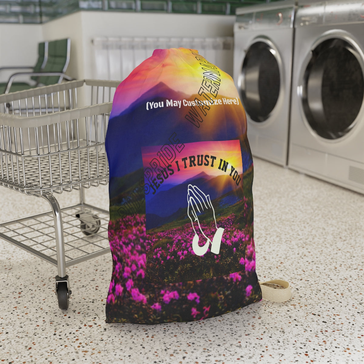 Personalized RCollege Dorm Laundry Bag | Jesus i trust in You Laundry bag , Crisply Printed . Washable