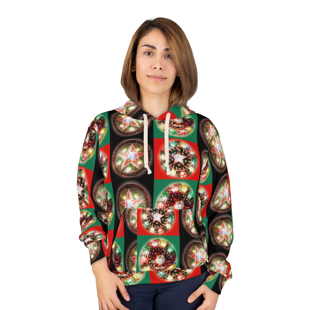 Christmas Ugly Sweater Unisex Pullover Hoodie | One of a kind Filipino Parol Christmas Ugly Sweater Hoodie
