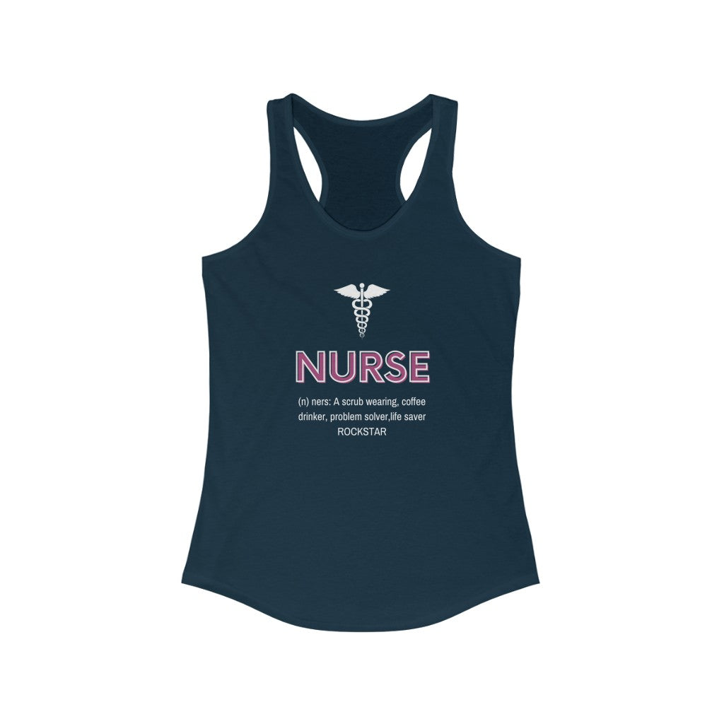Nurse Women's Ideal Slim Fit Racerback Tank | Nurse gym tanktop shirt | Nurse gift idea