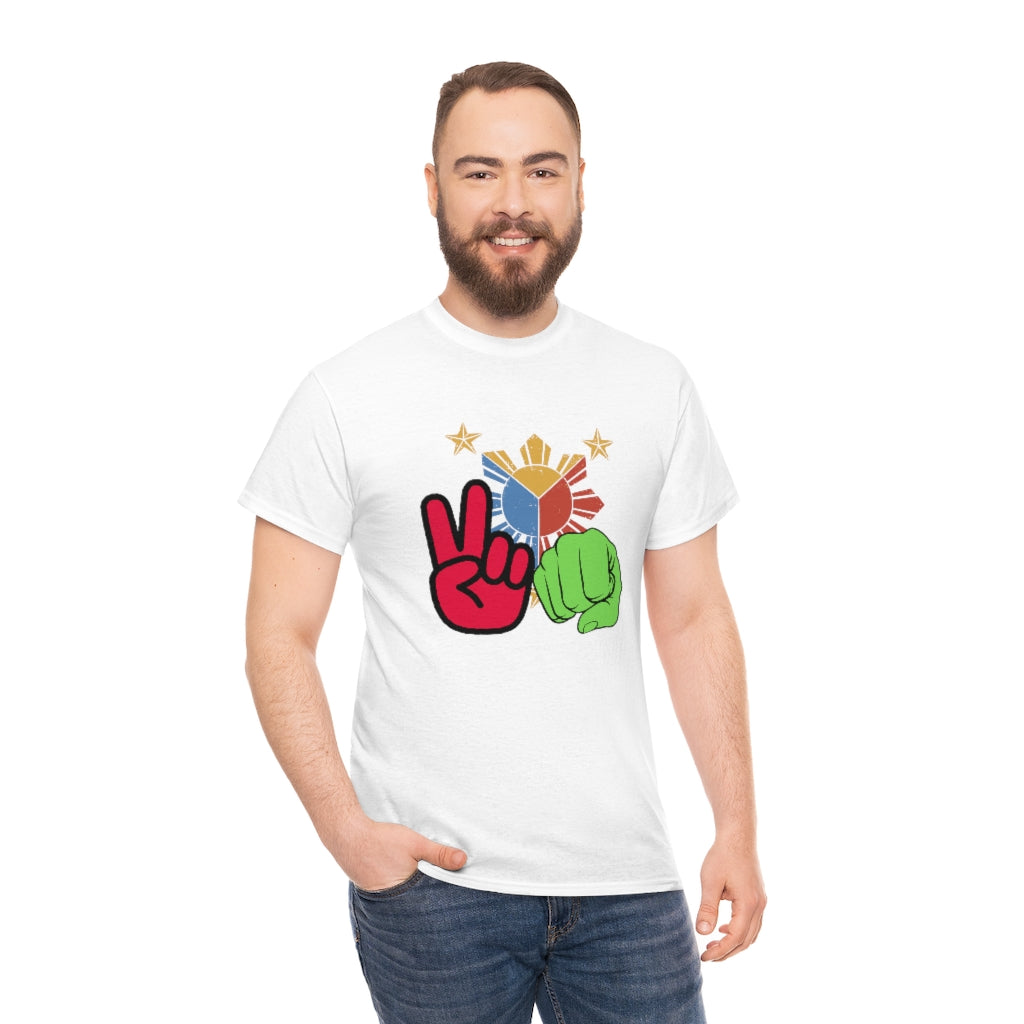 Philippines Filipino Peace & Fist BBM -Sarah Unisex Heavy Cotton Tee