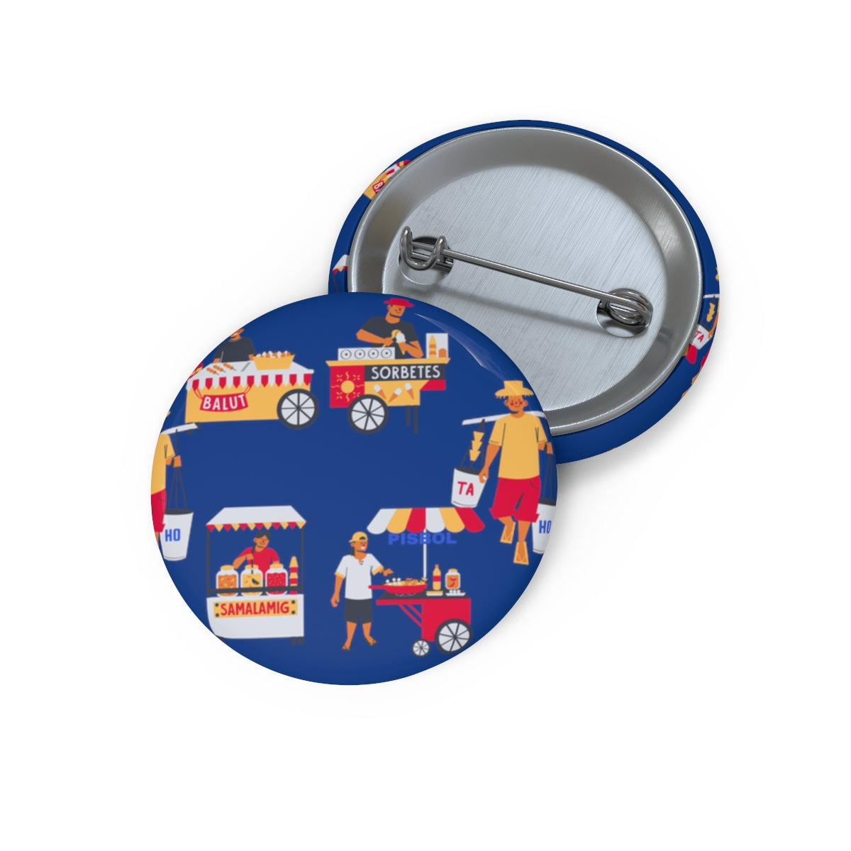 Philippines Filipino Street Foods Custom Pin Buttons