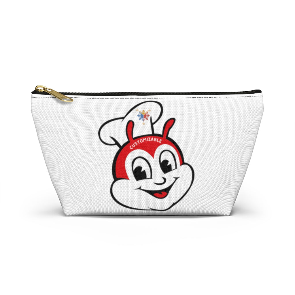 Personalized Philippines Filipino Jollibee Accessory Pouch w T-bottom |Jollibee pencil pen pouch.