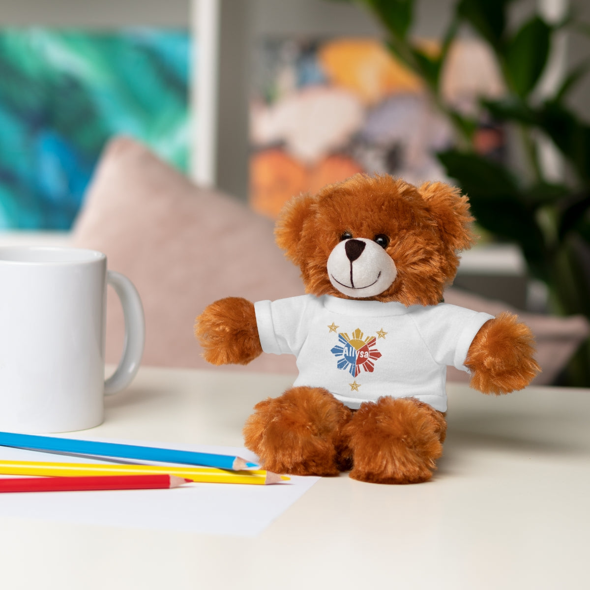 Personalized Filipino Stuffed Animal Toy with Tee | Philippine Star and Sun | Gift for kids and adults | Holiday Gifting idea