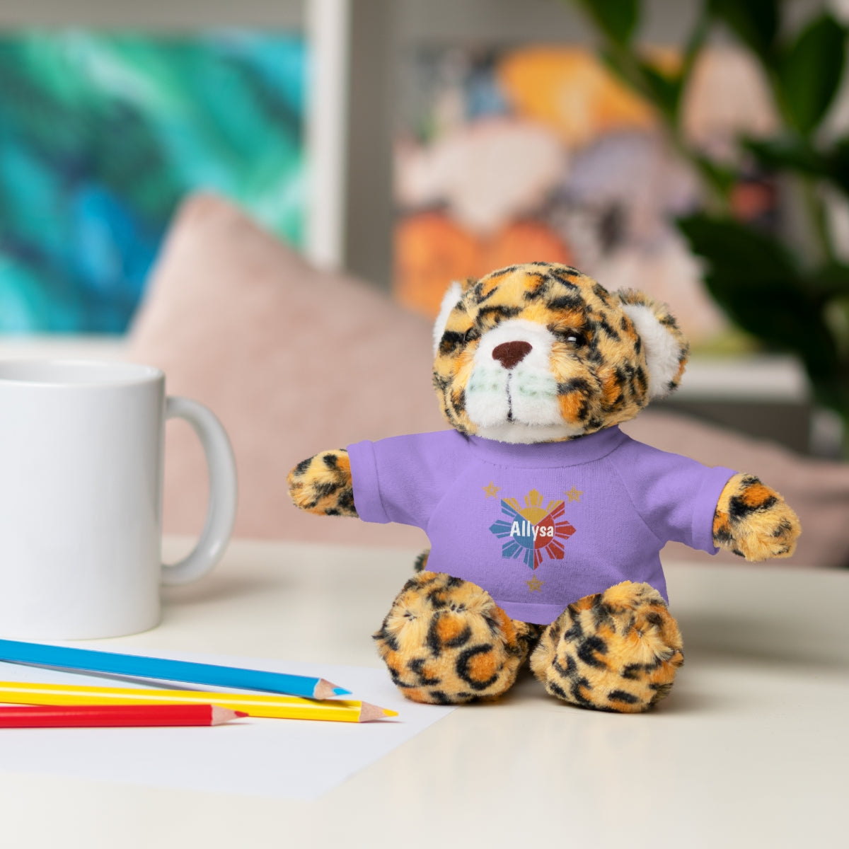 Personalized Filipino Stuffed Animal Toy with Tee | Philippine Star and Sun | Gift for kids and adults | Holiday Gifting idea