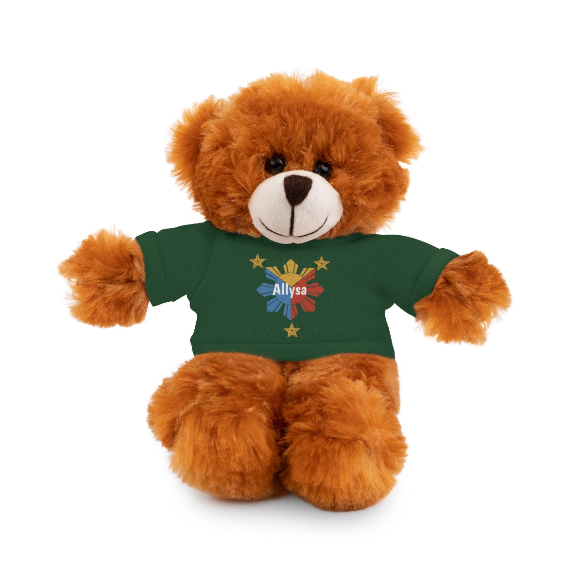 Personalized Filipino Stuffed Animal Toy with Tee | Philippine Star and Sun | Gift for kids and adults | Holiday Gifting idea
