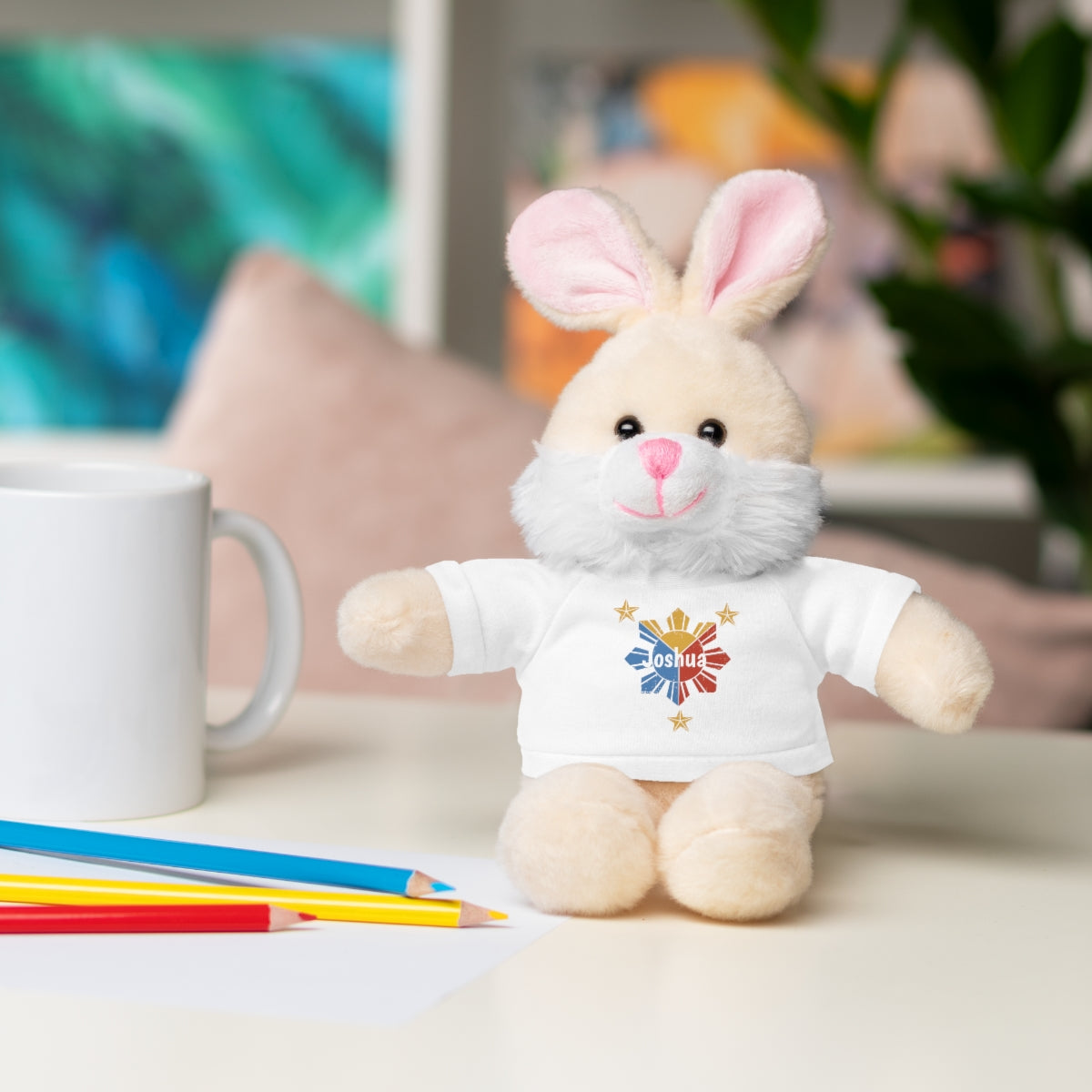 Personalized Filipino Stuffed Animal Toy with Tee | Philippine Star and Sun | Gift for kids and adults | Holiday Gifting idea