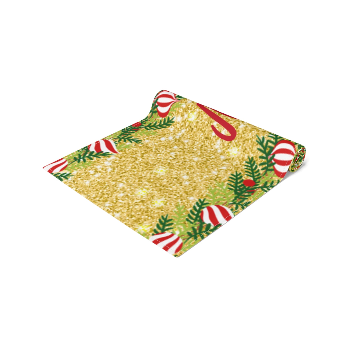 Philippines Filipino Christmas Maligayang Pasko Gold themed Table Runner (Cotton, Poly)