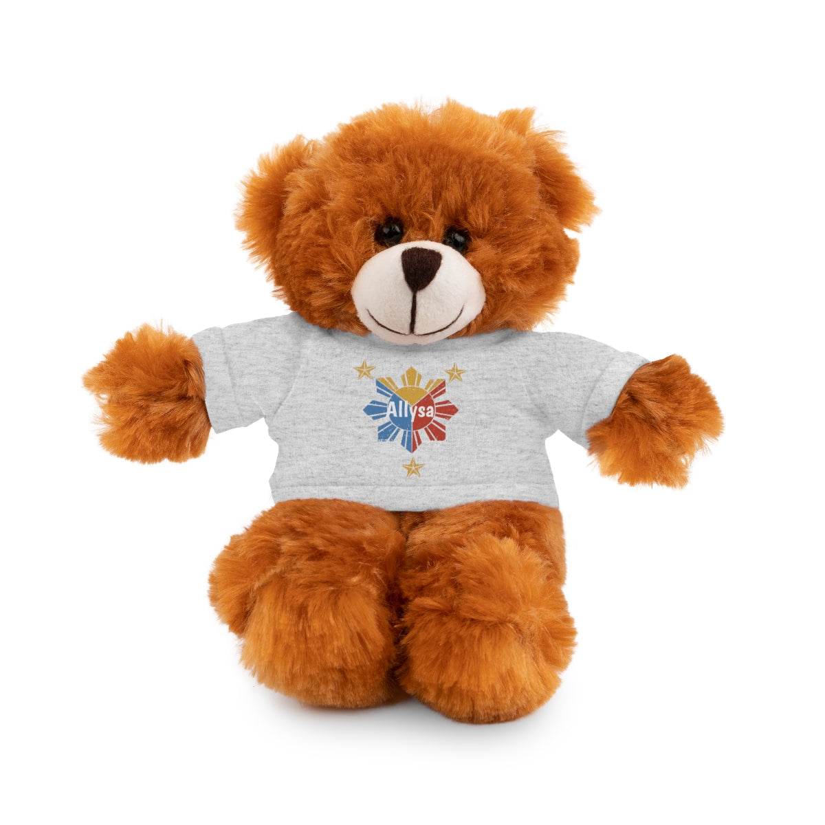 Personalized Filipino Stuffed Animal Toy with Tee | Philippine Star and Sun | Gift for kids and adults | Holiday Gifting idea