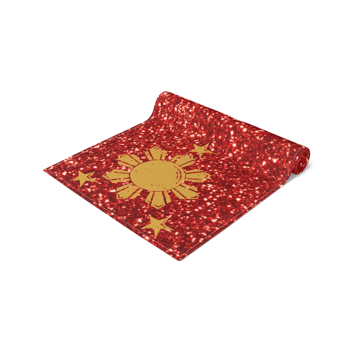 Philippines Filipino Christmas Maligayang Pasko Sun and Star themed Table Runner (Cotton, Poly)