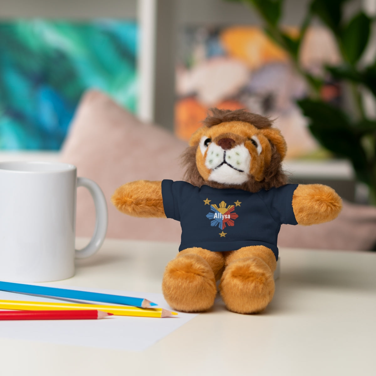 Personalized Filipino Stuffed Animal Toy with Tee | Philippine Star and Sun | Gift for kids and adults | Holiday Gifting idea