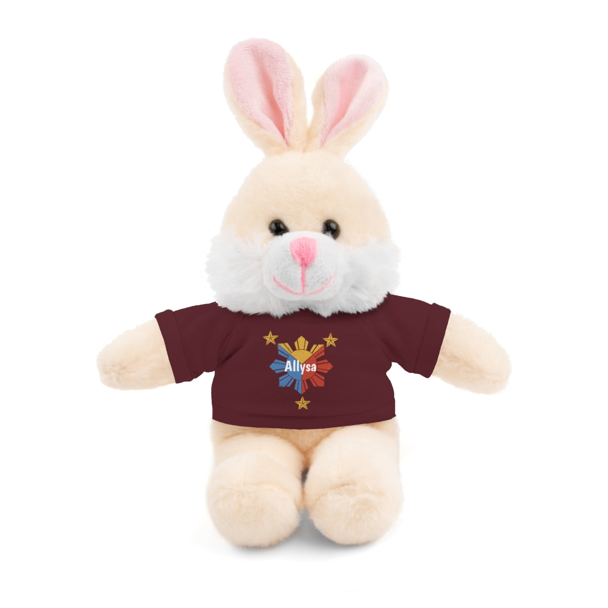 Personalized Filipino Stuffed Animal Toy with Tee | Philippine Star and Sun | Gift for kids and adults | Holiday Gifting idea