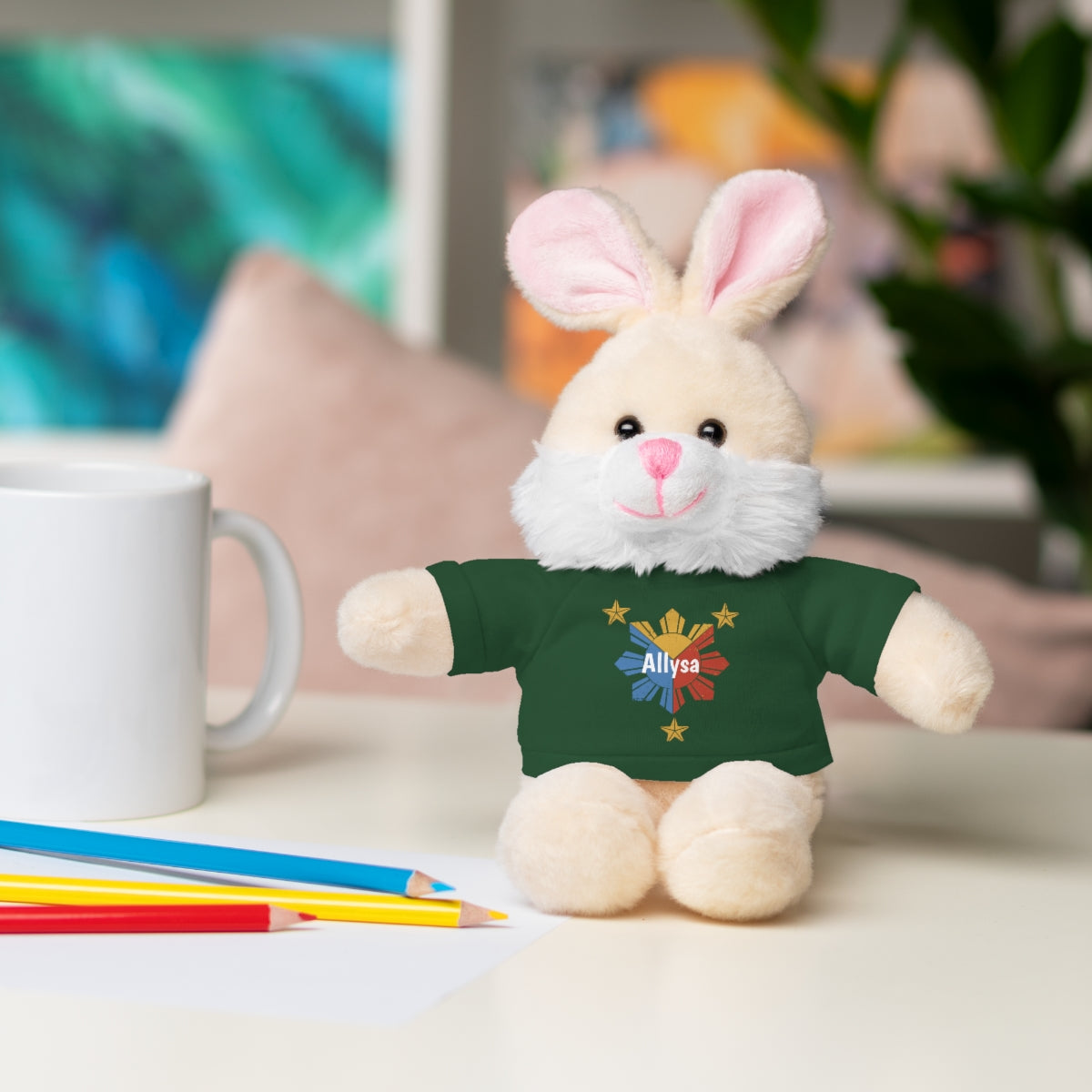 Personalized Filipino Stuffed Animal Toy with Tee | Philippine Star and Sun | Gift for kids and adults | Holiday Gifting idea