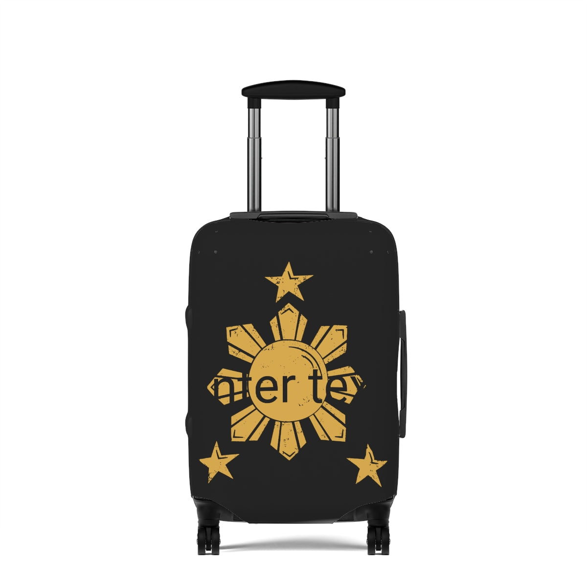 Vegan Vegitarian Luggage Cover | personalized Suitcase Protector | Crisply Printed , Washable.