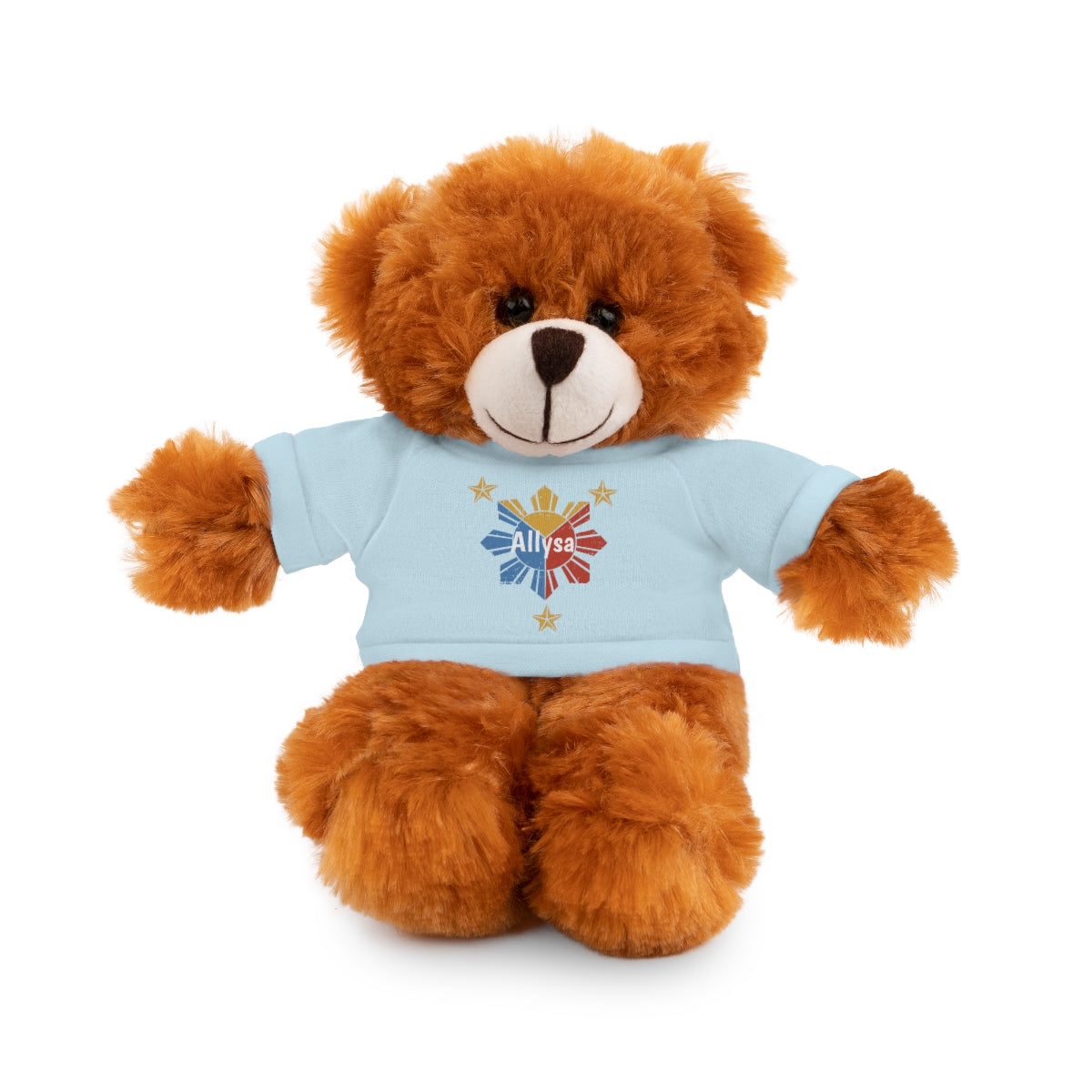 Personalized Filipino Stuffed Animal Toy with Tee | Philippine Star and Sun | Gift for kids and adults | Holiday Gifting idea