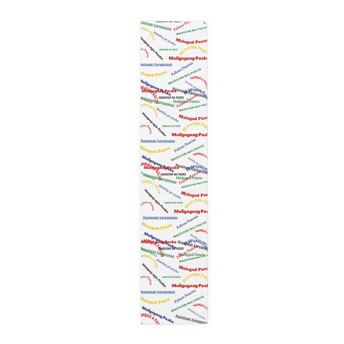 Philippines Filipino Christmas Greetings in different dialects themed Table Runner (Cotton, Poly)
